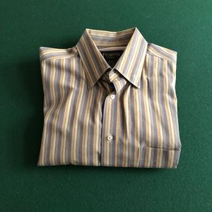 Fusion Striped Dress Shirt L
